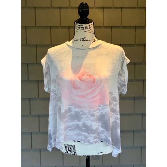 WILDFOX💋|| Cloudy Pink Rose Crewneck Tee - Picture 4 of 12